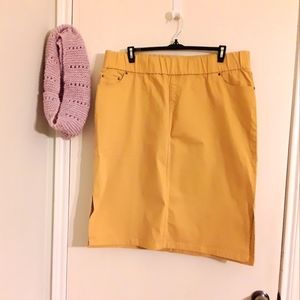 Sunshine yellow midi skirt